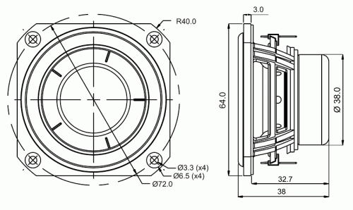 2.5in SB65WBAC25-4 - SB acoustics