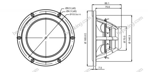 6.5in SATORI MW16TX-4  - SB acoustics