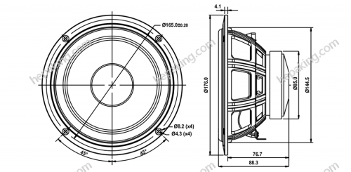 6in SB16PFCR25-4 - SB acoustics