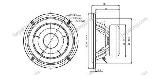 6in SB17CAC35-4 - SB acoustics