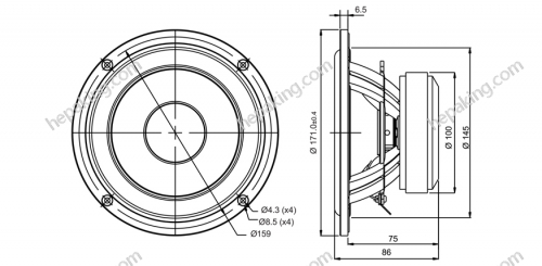 6in SB17CRC35-4 - SB acoustics