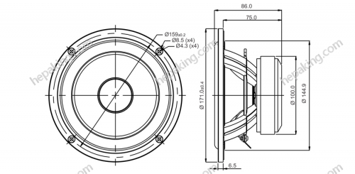 6in SB17MFC35-4 - SB acoustics