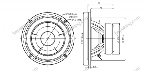 6in SB17NBAC35-4 - SB acoustics